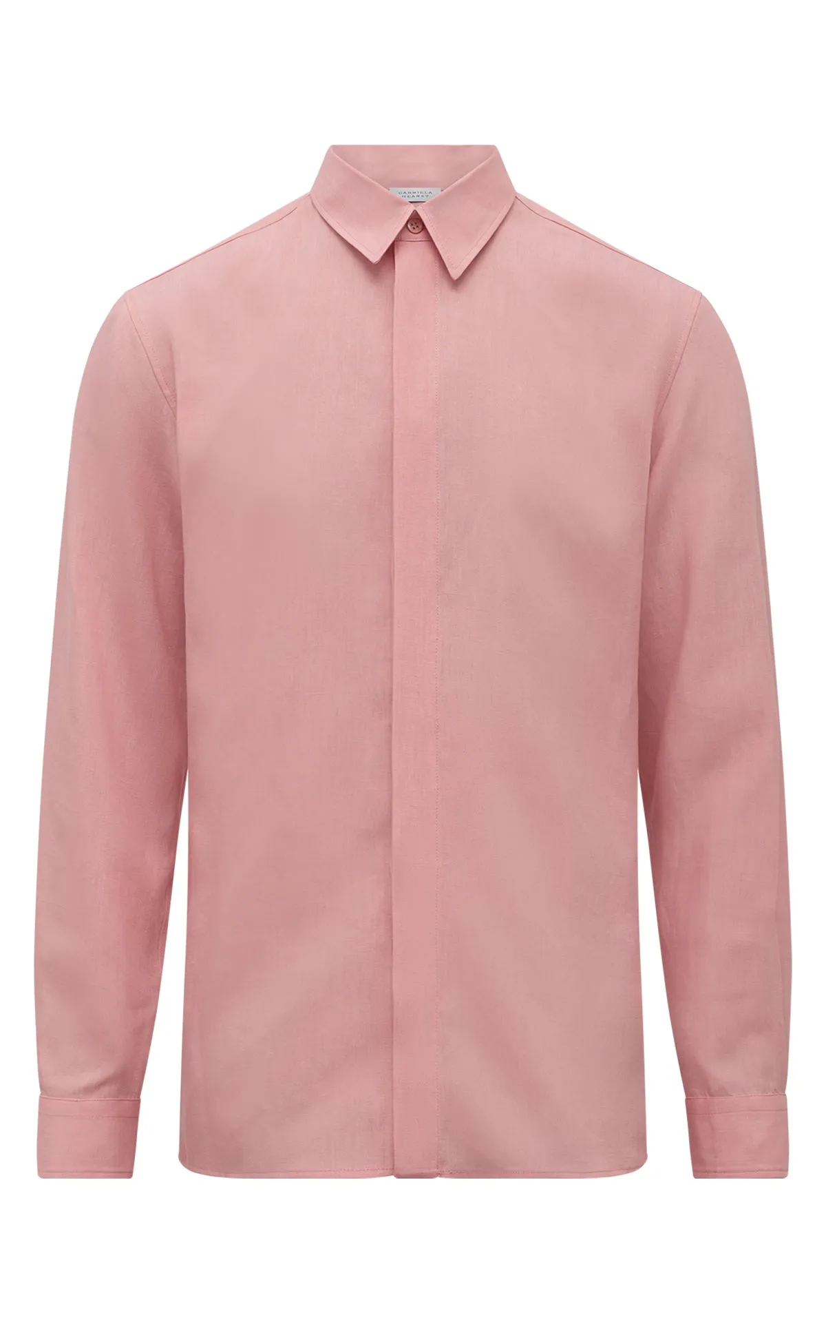 Nicolas Shirt in Rosa Aloe Linen Stretch Fit Breathable fabric
