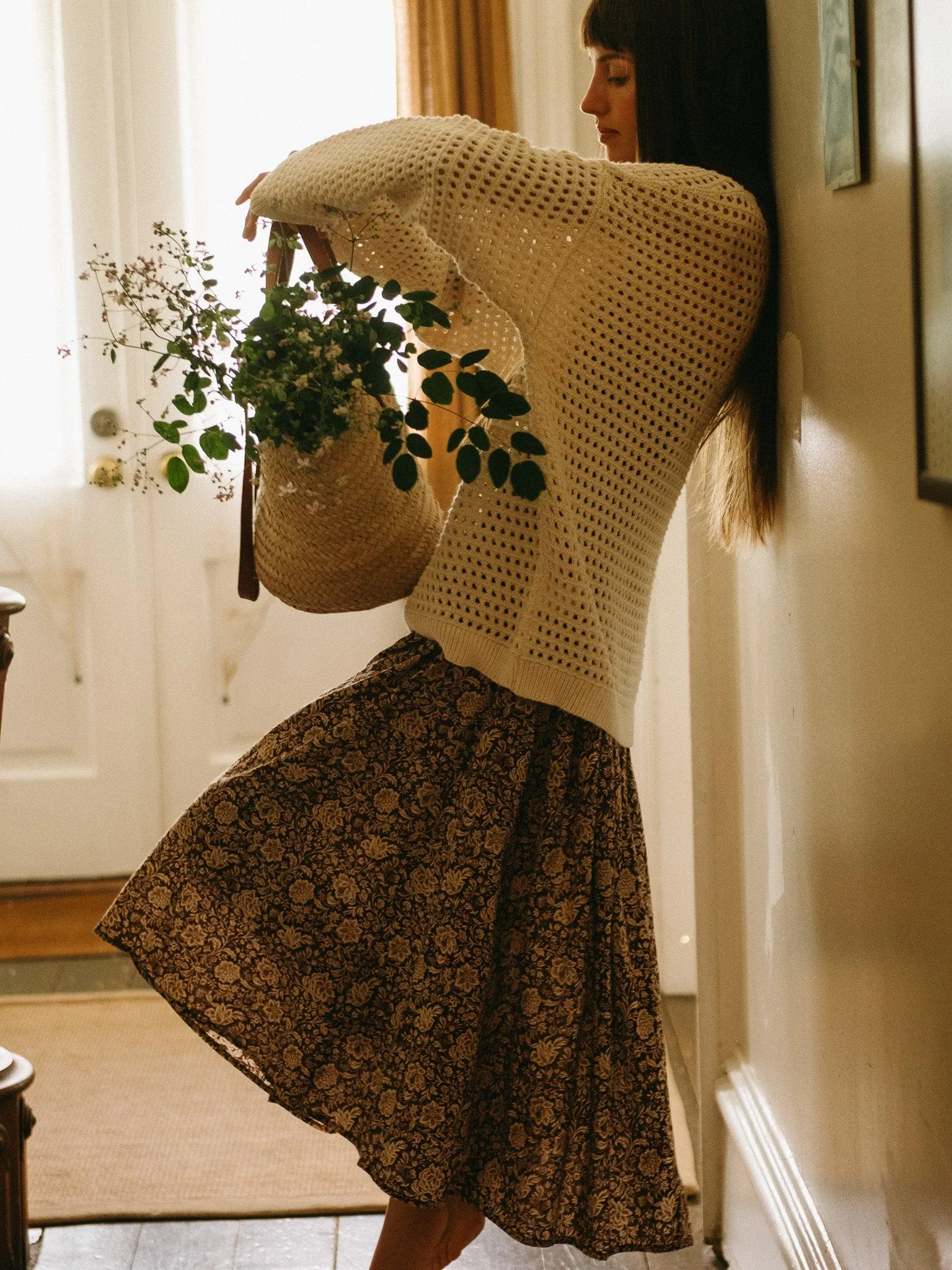 Bonded Seam Innovation Ventilated Side Panels Kitty Pullover in Ivory