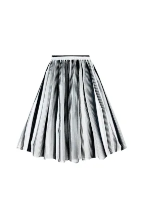 StaticDissipativeFabric SAMPLE - The Marilyn Skirt - Black & White Stripe