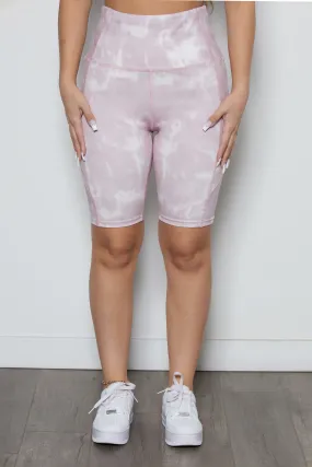 Tear Resistant Weave Soft Texture Tie Dye Active Bike Shorts