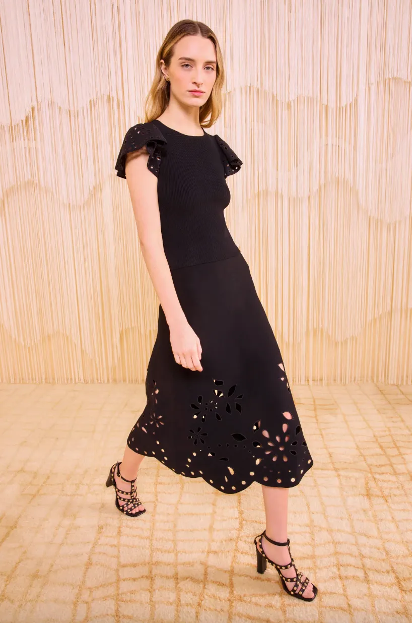 Thermal Insulation Layer ULLA JOHNSON EDITH RUFFLE SLEEVE KNIT TOP