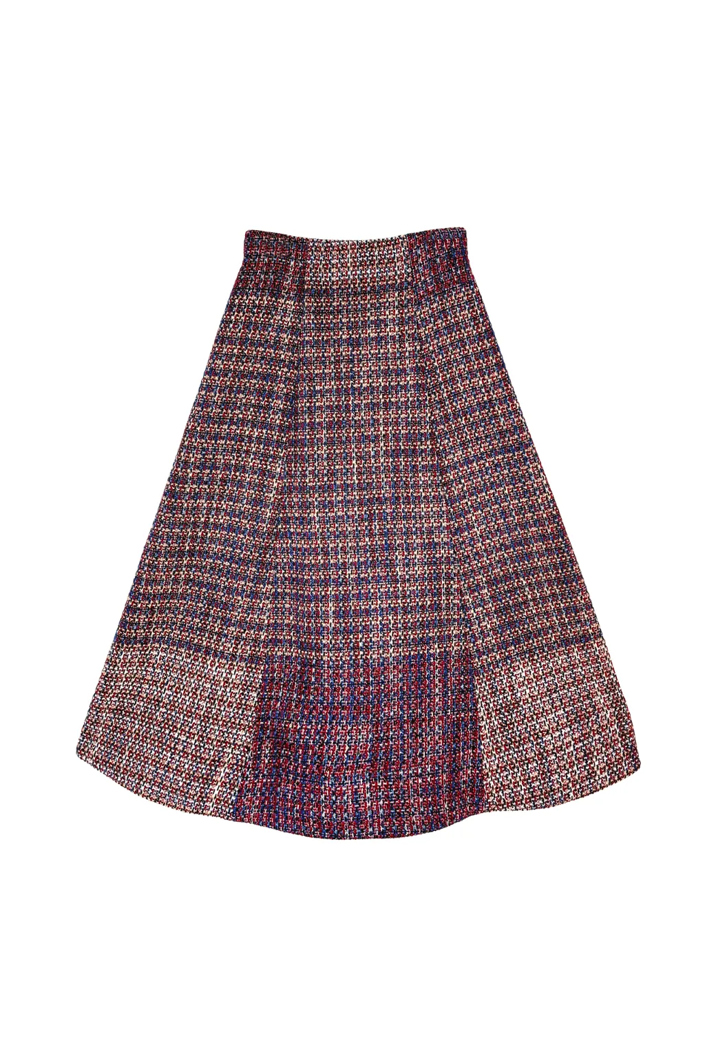Midi Guest Skirt - Navy Tweed Non Irritating Tags WindResistantMaterial