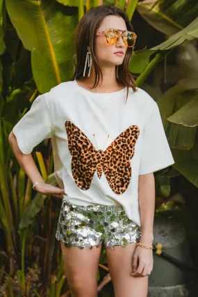 IT4159-01 | LEOPARD PRINTED HORSE WITH SHORT SLEEVES TOP Soft Comfort Design AbrasionResistantSurface