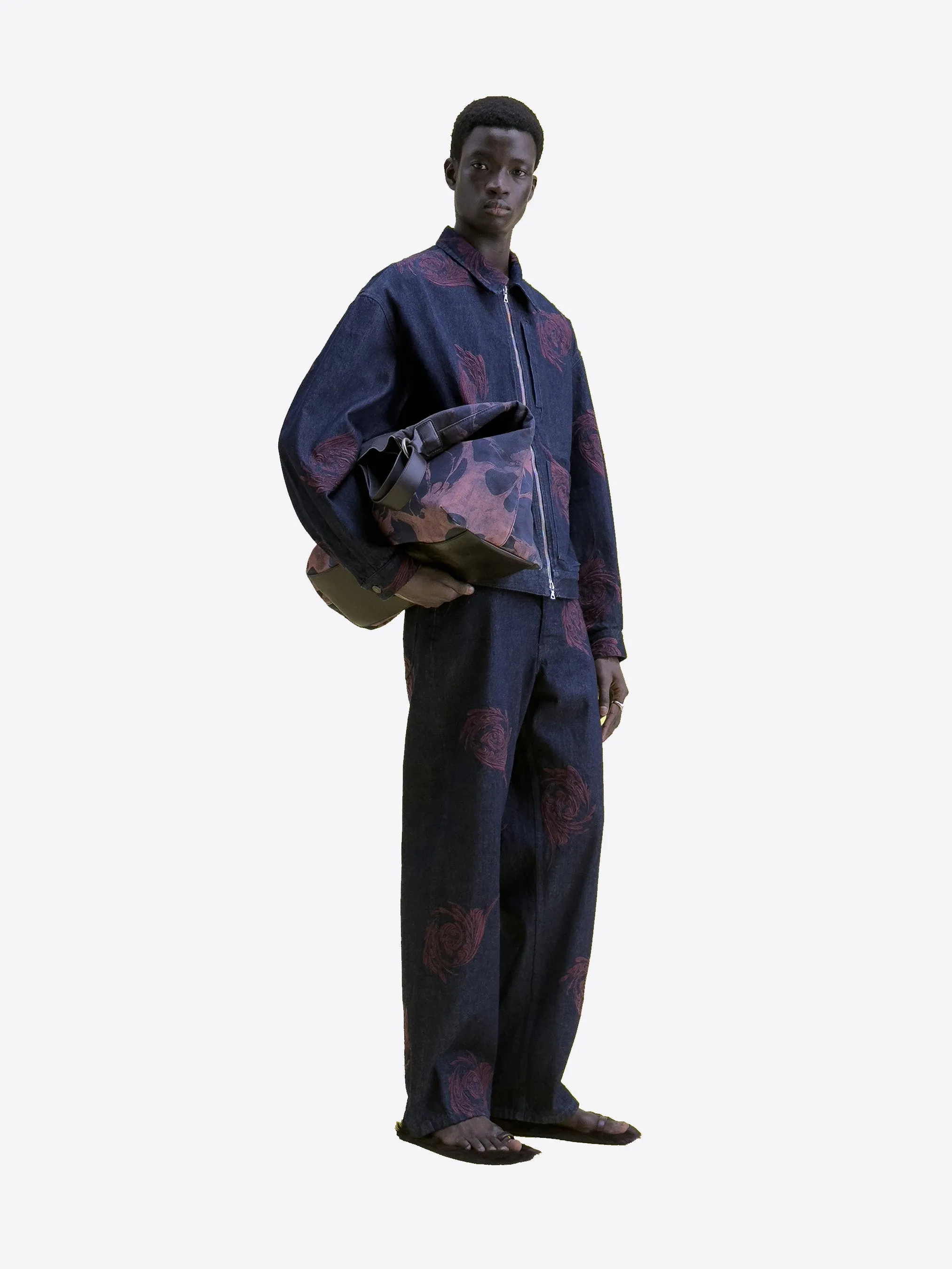 Hidden Ventilation Zones Recycled Polyester Blend Embroidered denim jacket