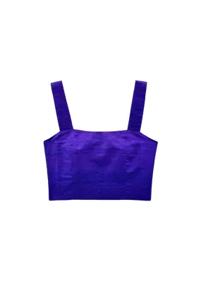 Buru x Kristin Kennedy Bella Bustier - Violet Silk Adjustable Cuff