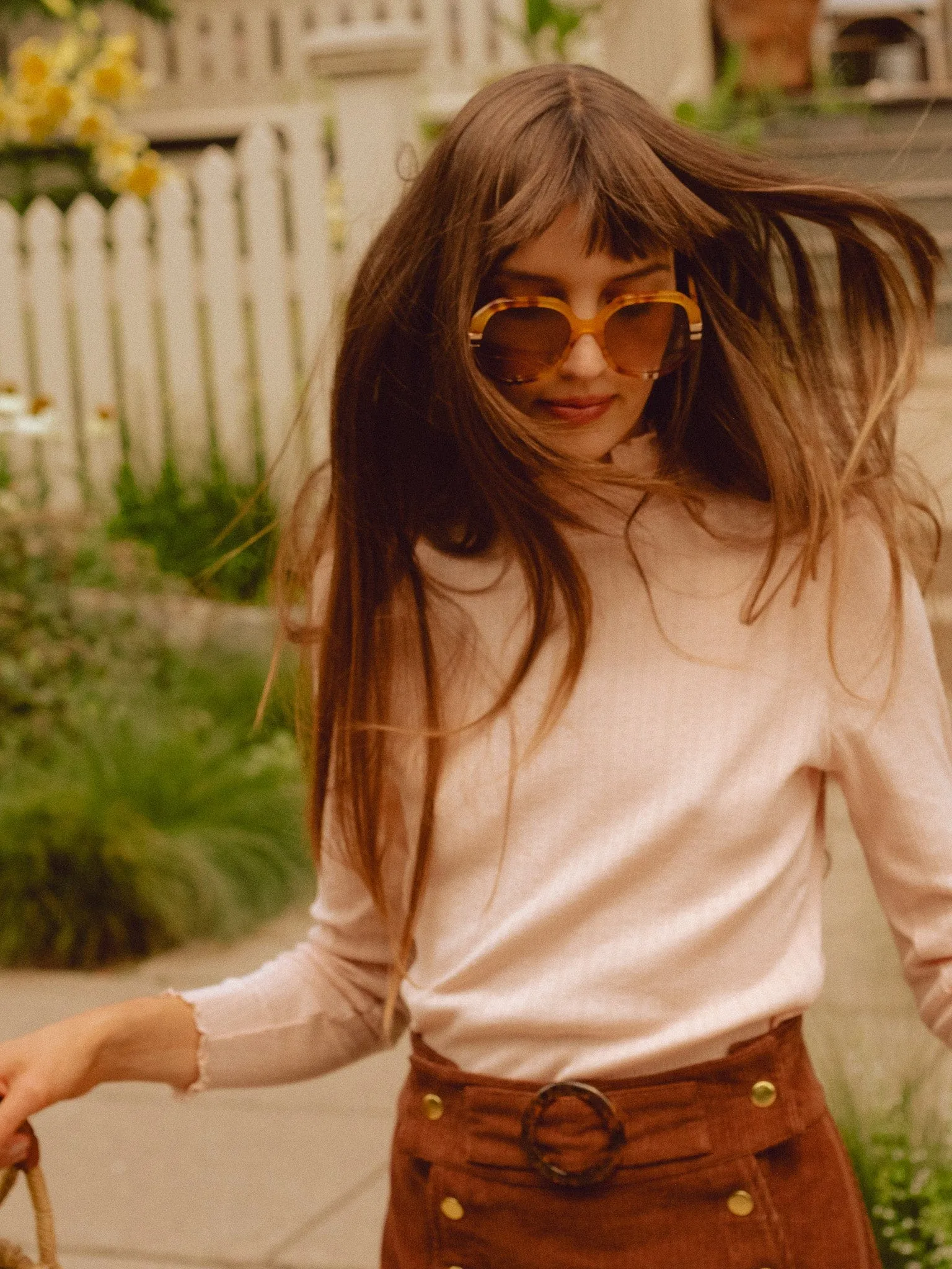 Antimicrobial Finish Fade Resistant Coating Carmela Pointelle Turtleneck in Spanish Villa