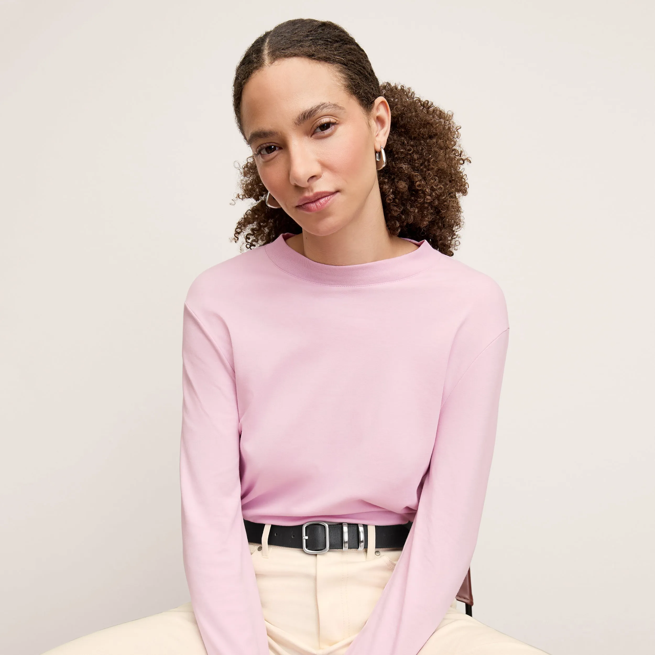 Ergonomic Pattern Design Raquel Long-Sleeve Tee - Organic Pima Cotton :: Hyacinth