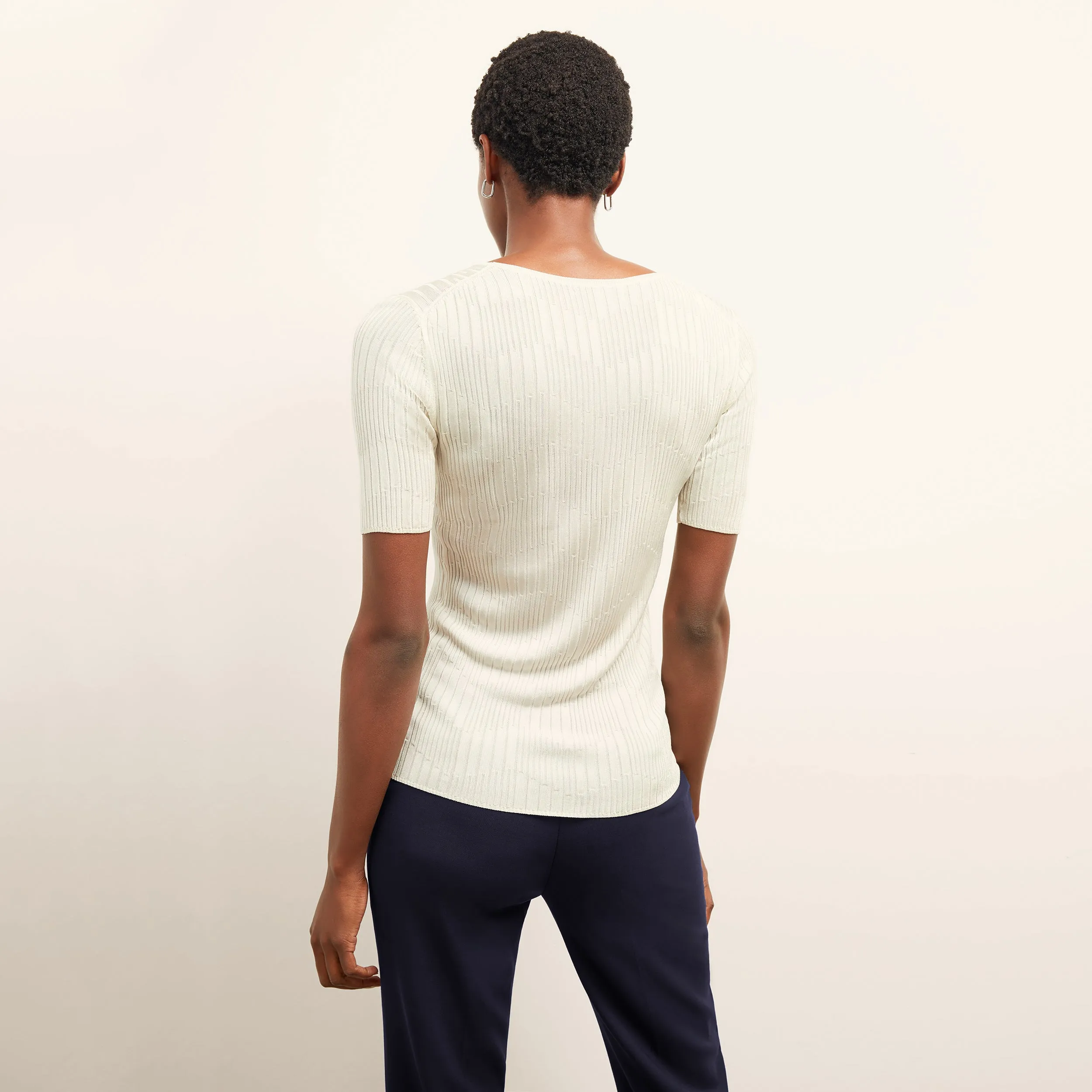 Charli Top - Cascade Knit :: Ivory Relaxed Design LightweightLayeredFabric