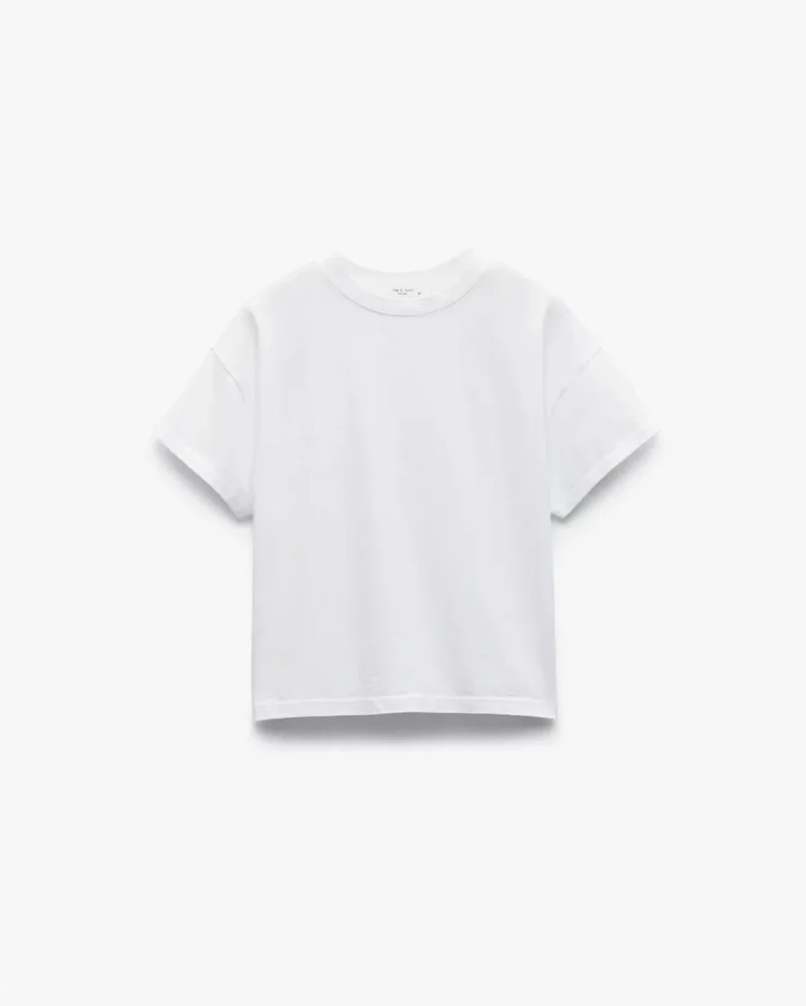 RAG & BONE KELLY BOXY JERSEY TEE Two Tone Texture Effect