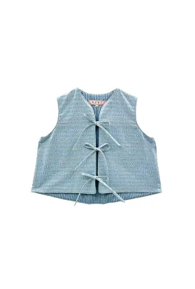 Buru x Megan Stokes  The Fife Vest - Embroidered Chambray Streetwear vibe