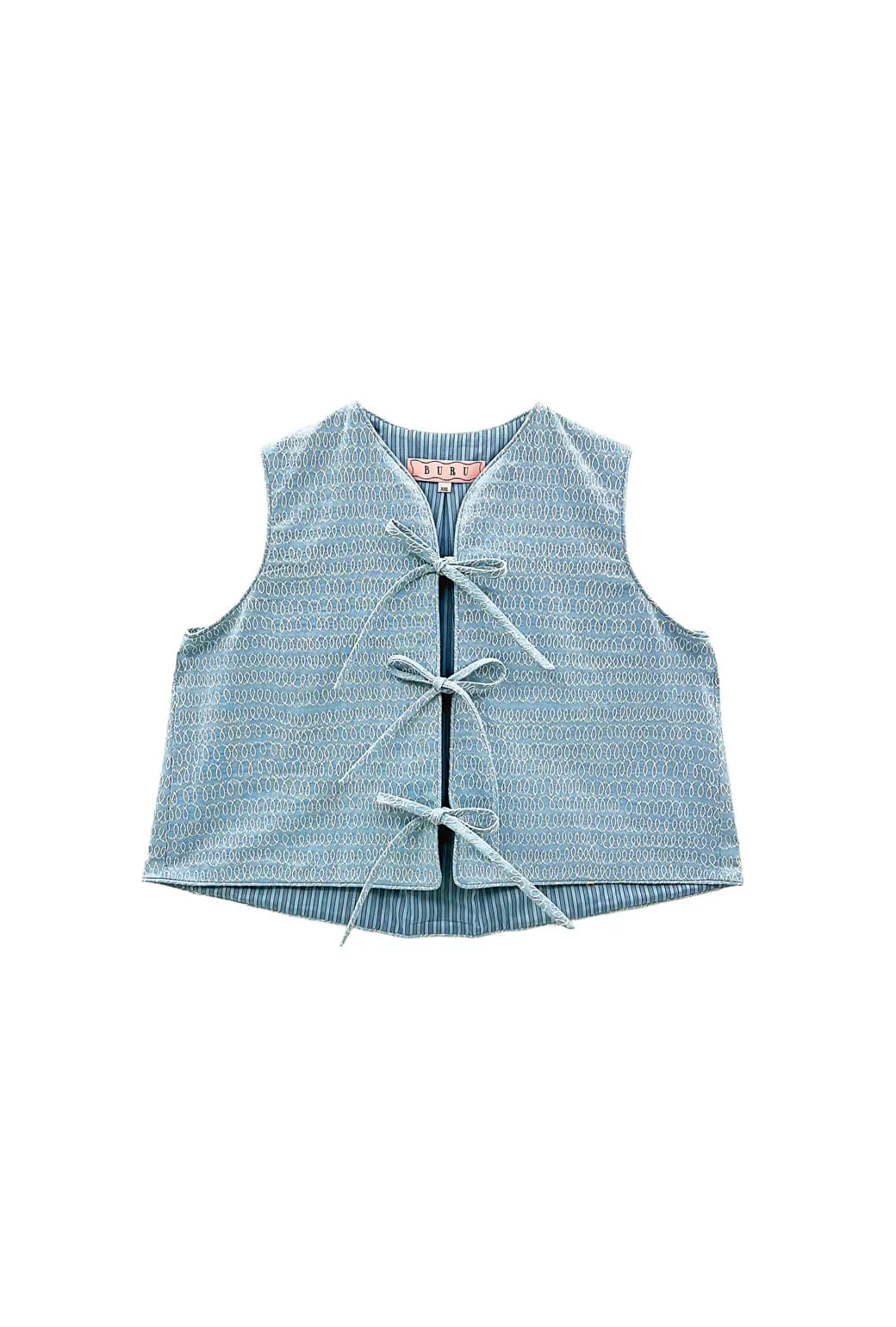 Buru x Megan Stokes  The Fife Vest - Embroidered Chambray Streetwear vibe