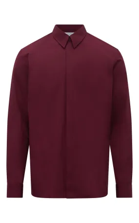 Lightweight pullover UV Protective Coating Nicolas Shirt in Bordeaux Sea Island Cotton