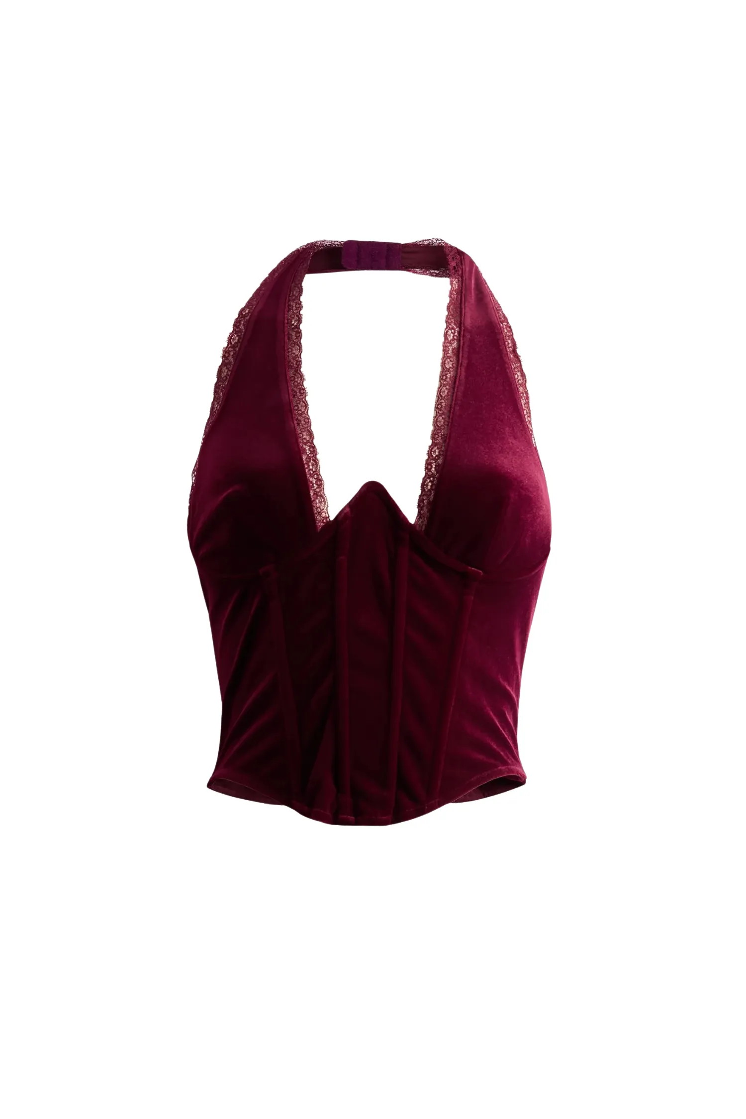 ARI CORSET - MAROON VELVET HighDensity Weave
