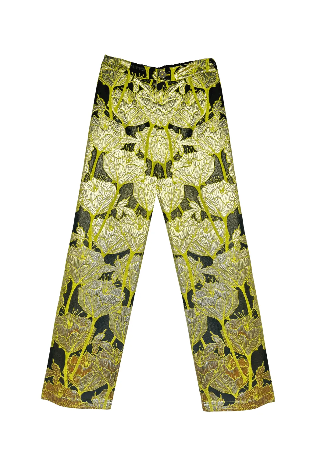 UV protection coating Le Culottes Full Length - Chartreuse and Black Brocade