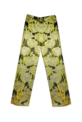 UV protection coating Le Culottes Full Length - Chartreuse and Black Brocade
