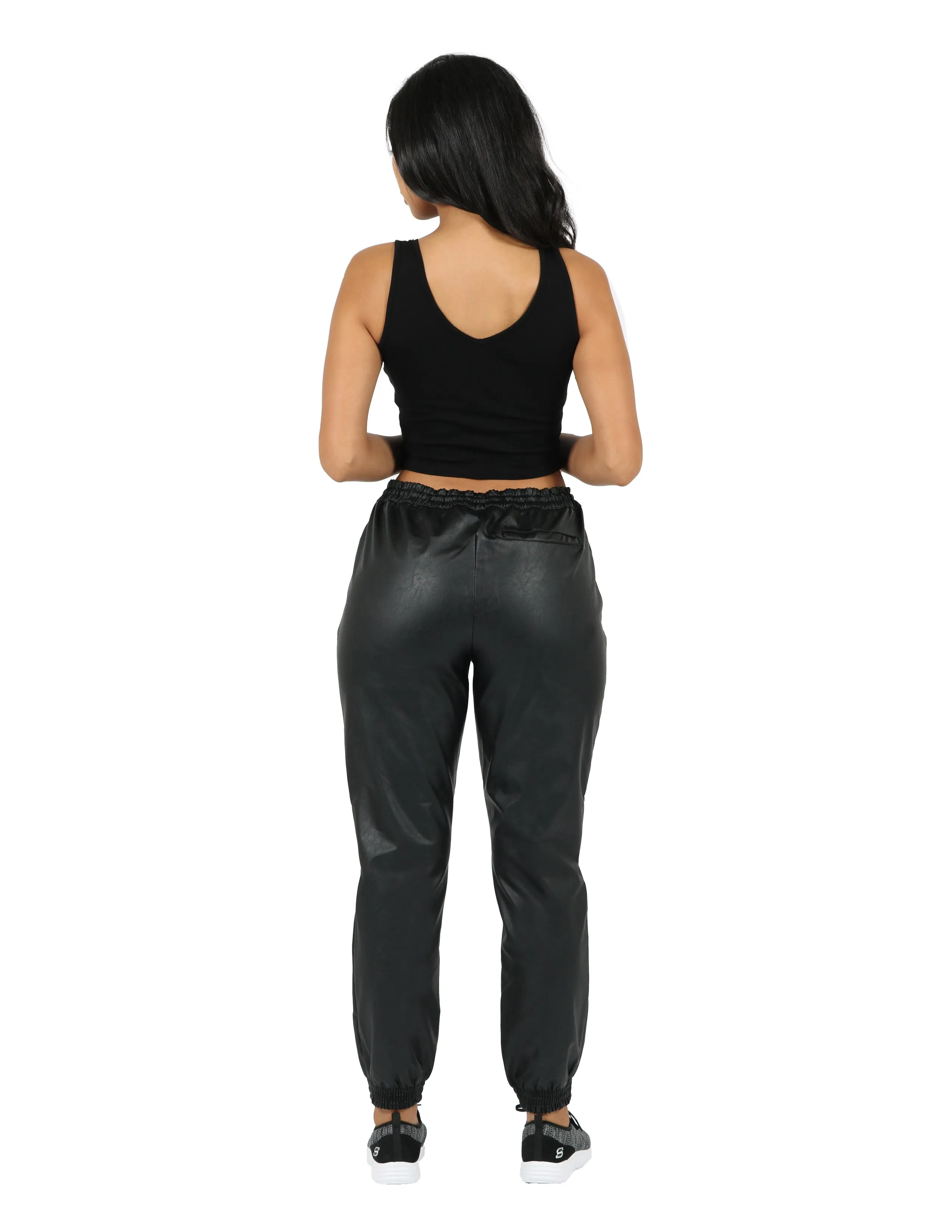 Vegan Leather Jogger Non Restrictive