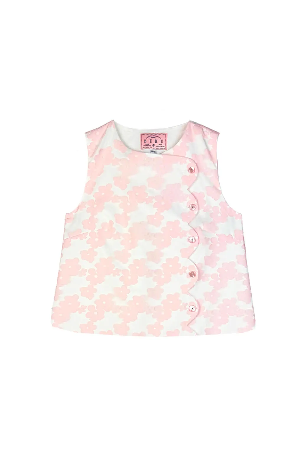 Buru x PBL Scallop Top - Sheer Floral Convertible Style