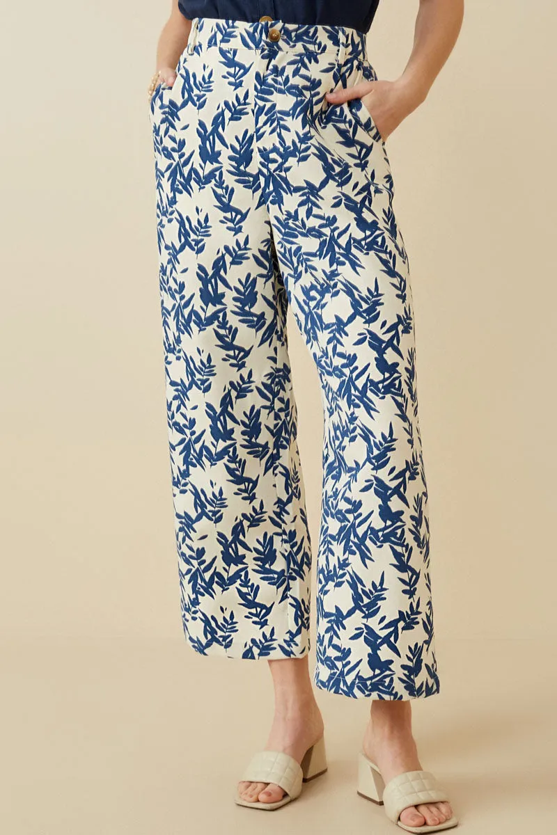 AbrasionResistant Floral Printed Wideleg Pants
