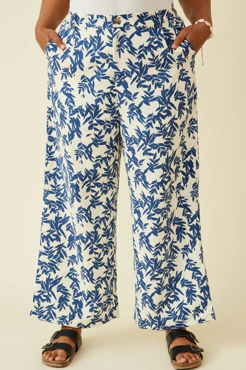 Floral Printed Wideleg Pants Airy Feel