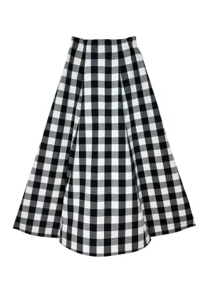 All Day Wear Odor Resistant Treatment Guest Skirt - Black & White Gingham