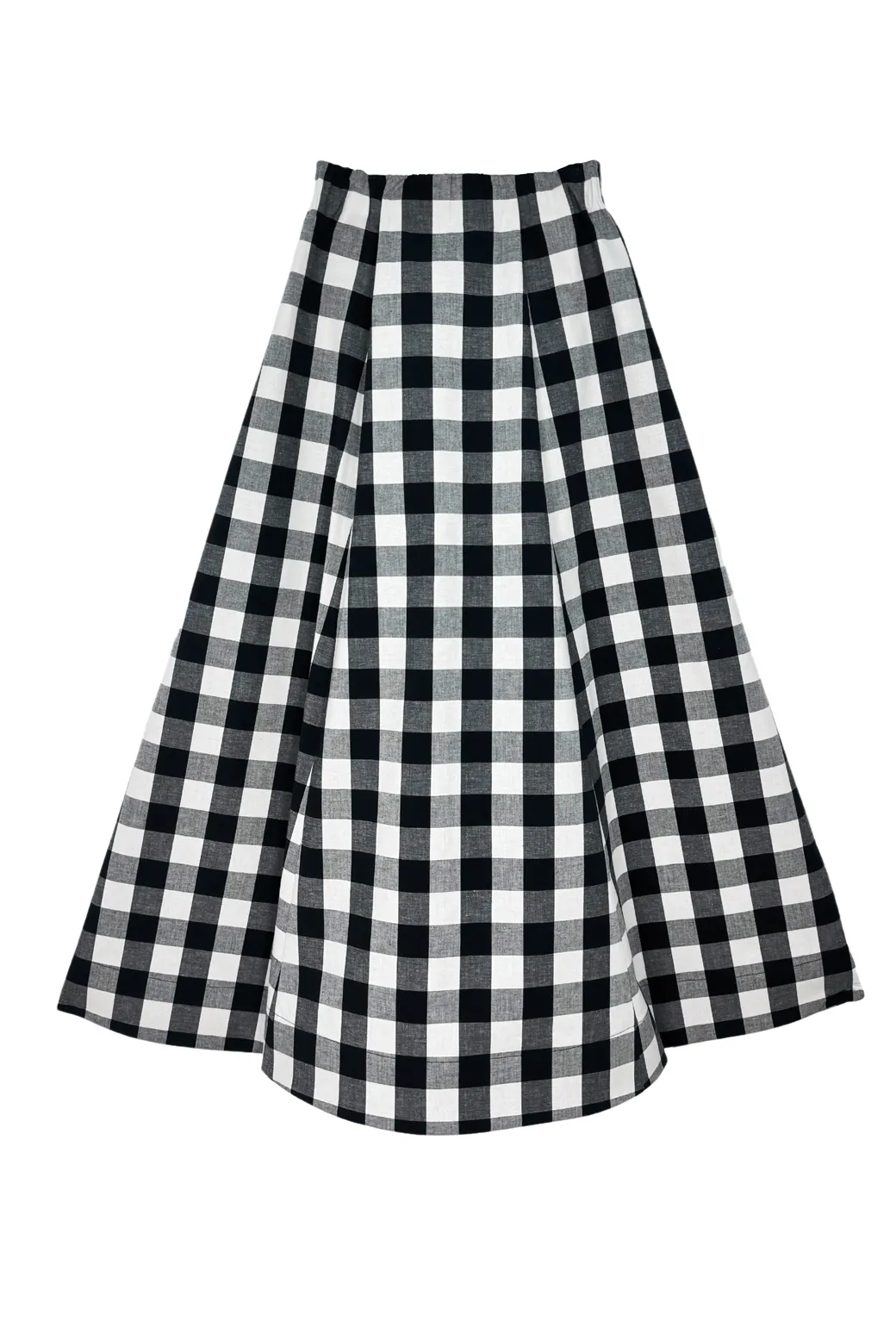 All Day Wear Odor Resistant Treatment Guest Skirt - Black & White Gingham