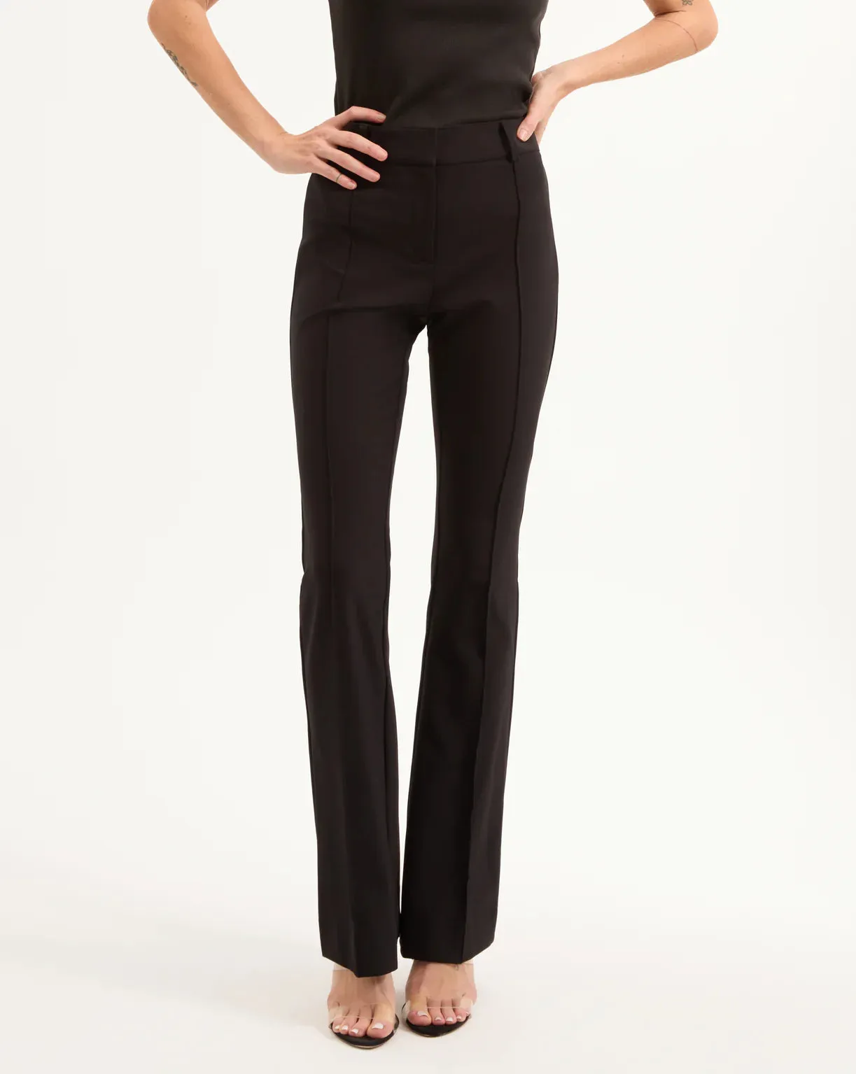 VERONICA BEARD HIBISCUS PANT Self Fabric Tie RibbedCollar