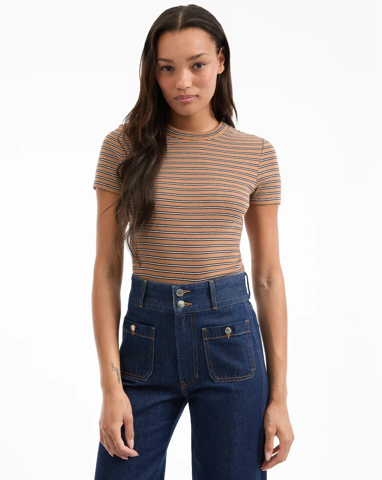 EcoFriendly Manufacturing AdjustableCuffs VERONICA BEARD PRUITT TEE