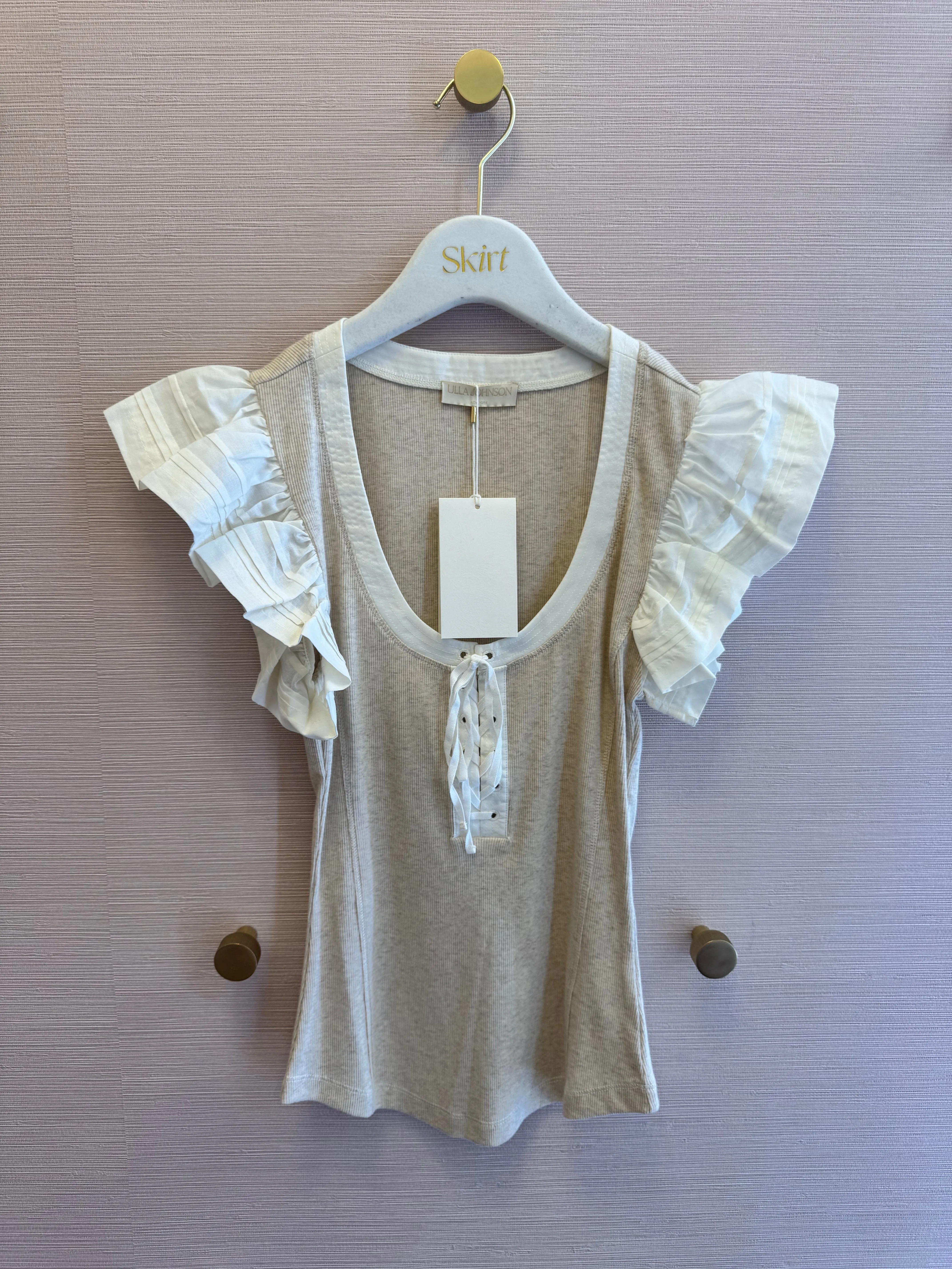 Adjustable Fit System ULLA JOHNSON NAMI LACE UP TOP