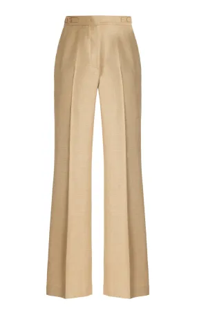 EasyClean Vesta Pant in Hay Virgin Wool and Silk Linen
