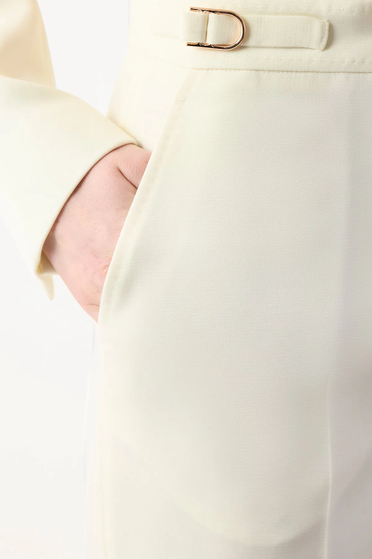 NonRestrictive Armholes Vesta Pant in Ivory Sportswear Wool