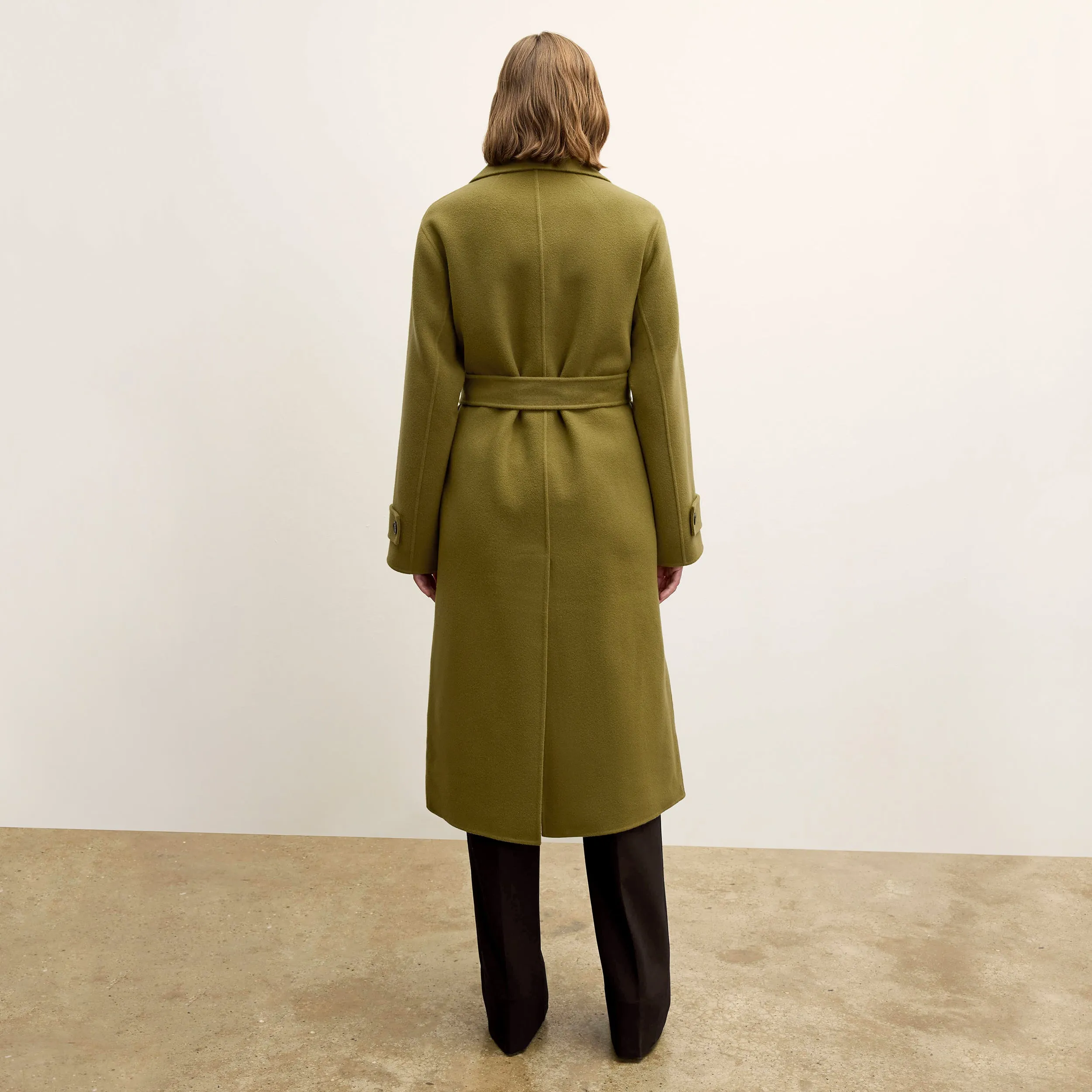 Comfy Style Sun Protection Fabric Viola Coat - Double-Face Wool :: Pistachio GarmentDyed Process