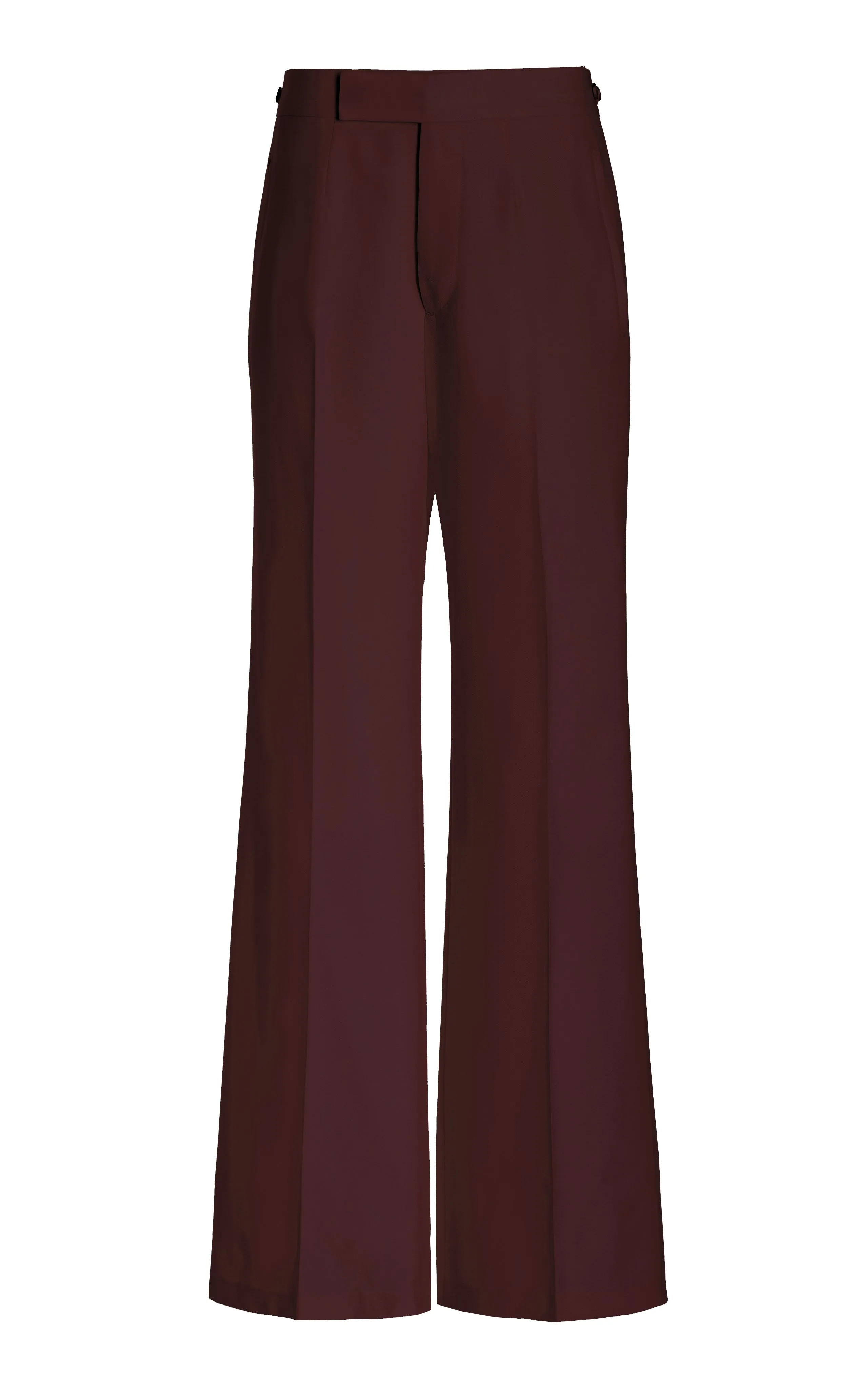Tailoring Enhancement Features Vista Pant in Deep Bordeaux Virgin Wool Twill