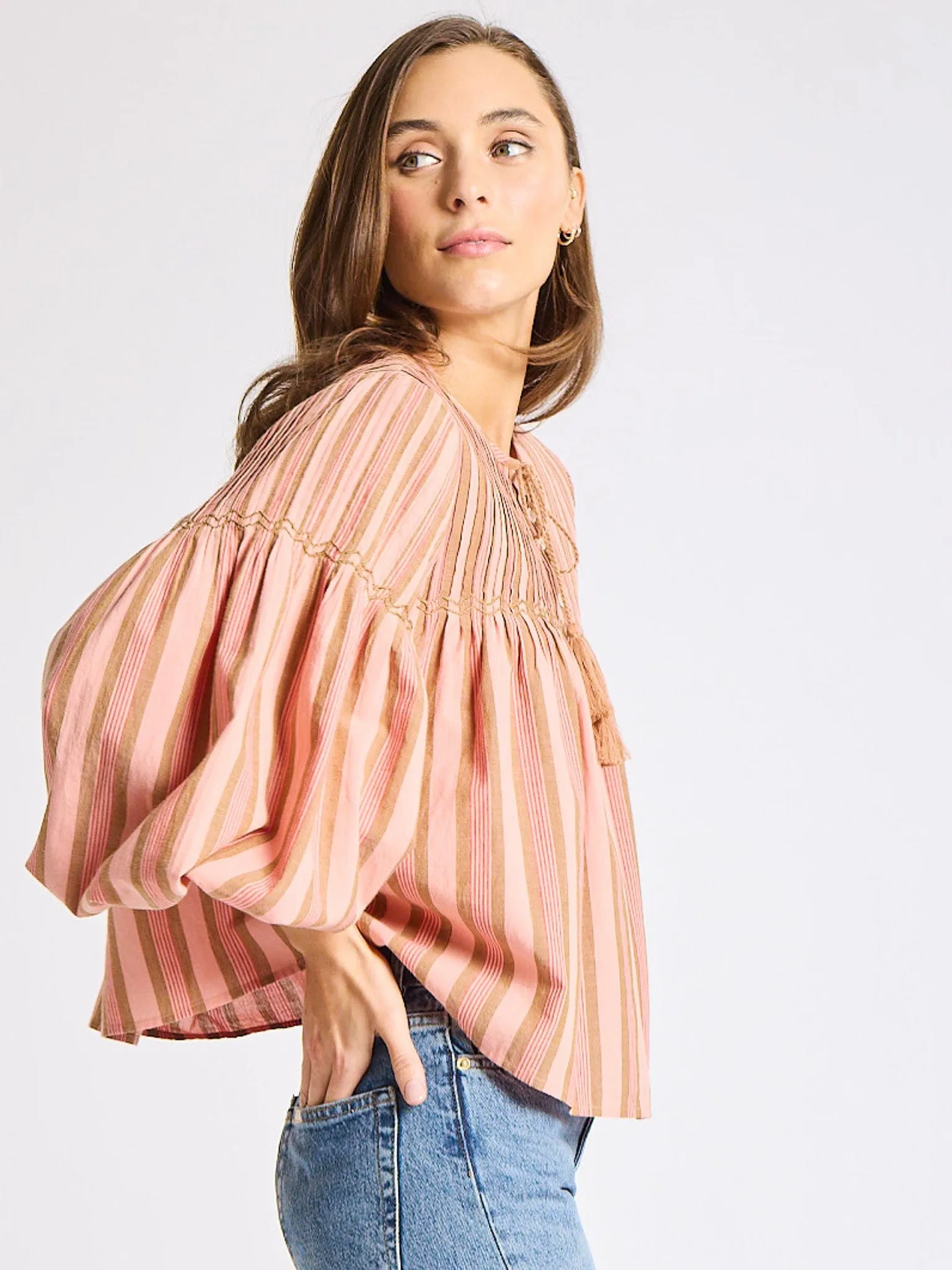 Vivienne Top in Santa Fe Stripe TaglessComfort