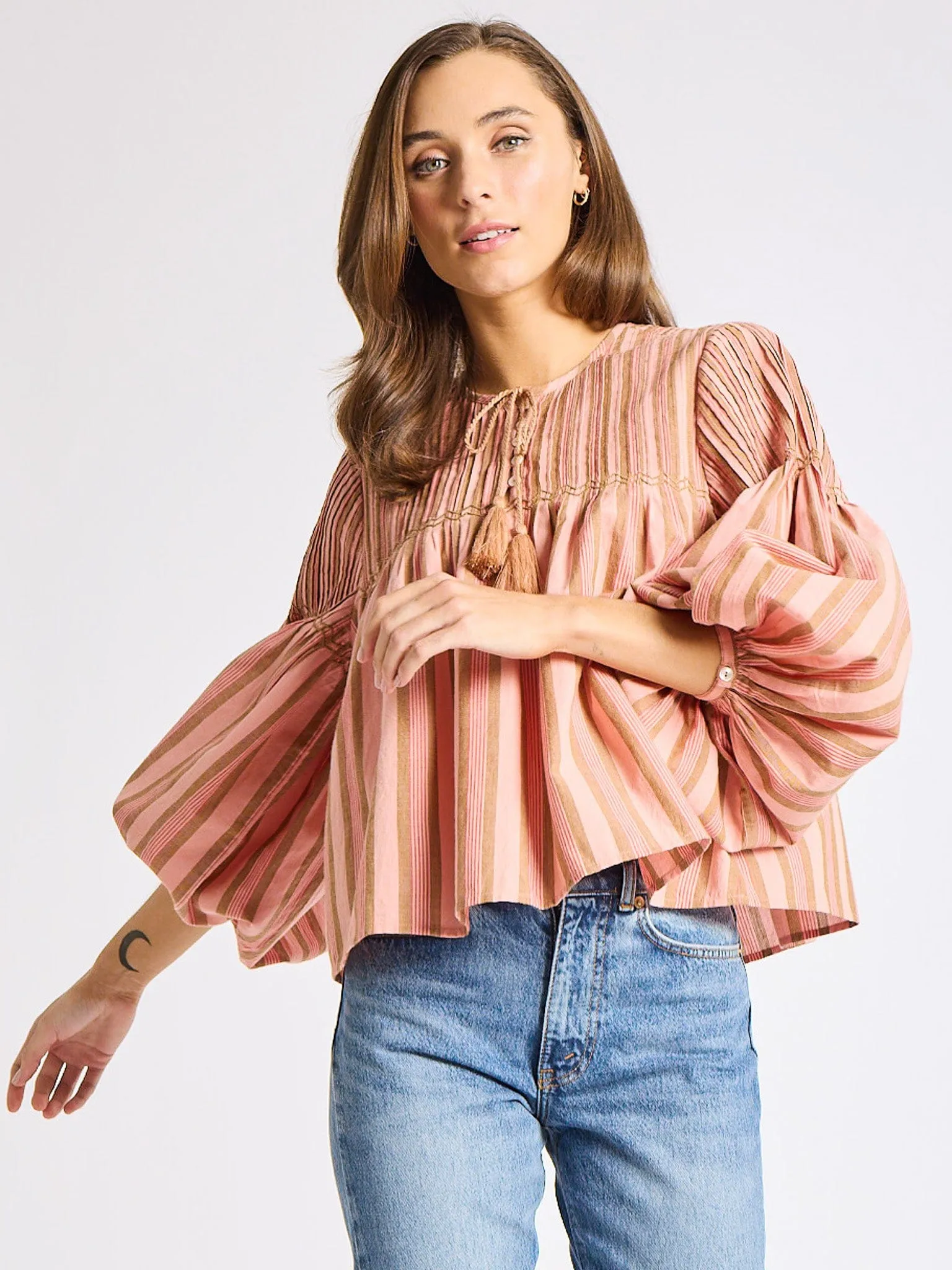 Versatile Shirt Vivienne Top in Santa Fe Stripe