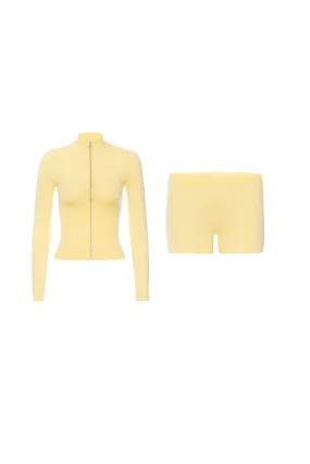 Antimicrobial Finish VLAD ZIP UP   BOOTY SHORT - BUTTER