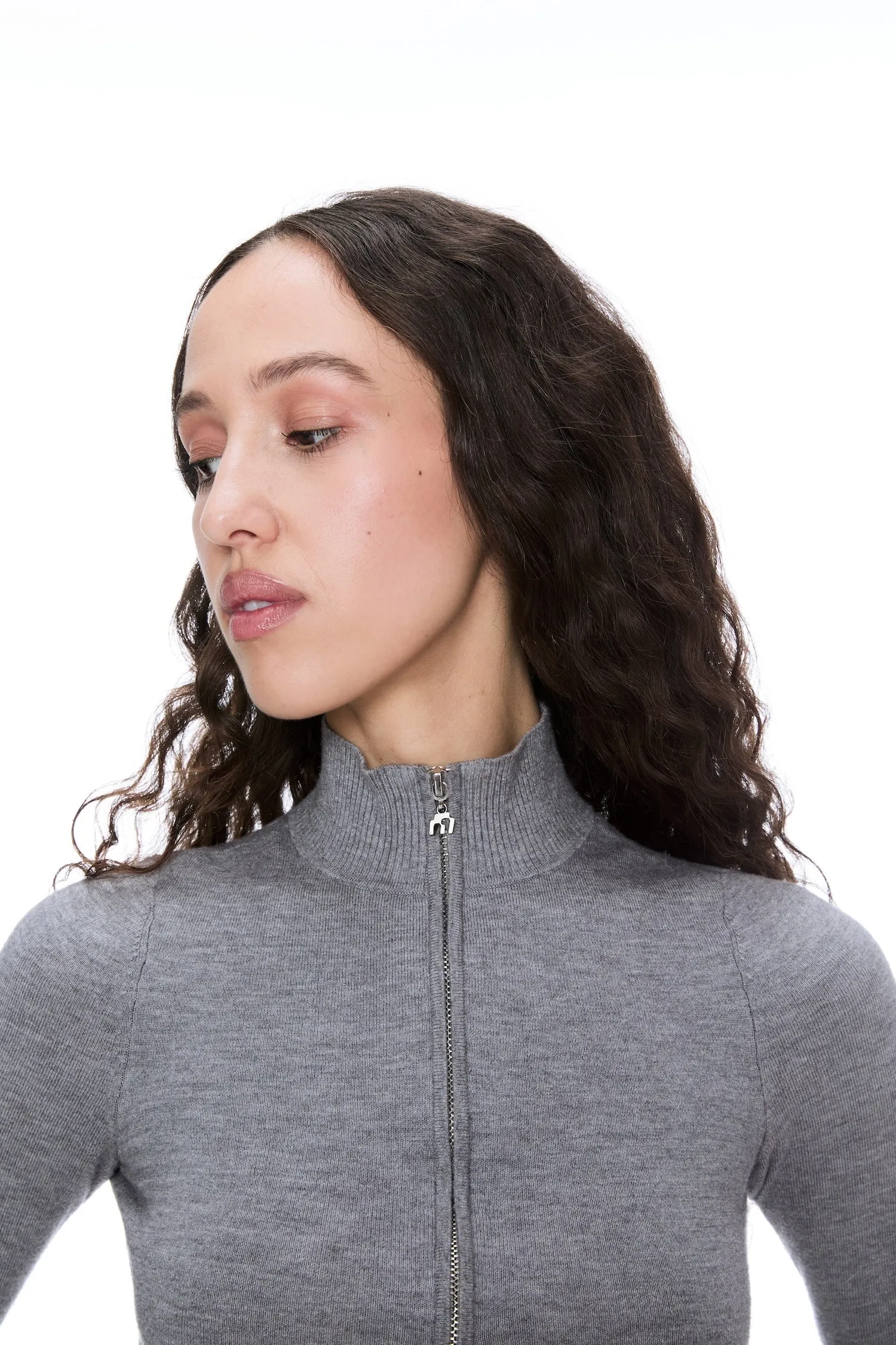 RibbedTexture VLAD ZIP UP - MINK