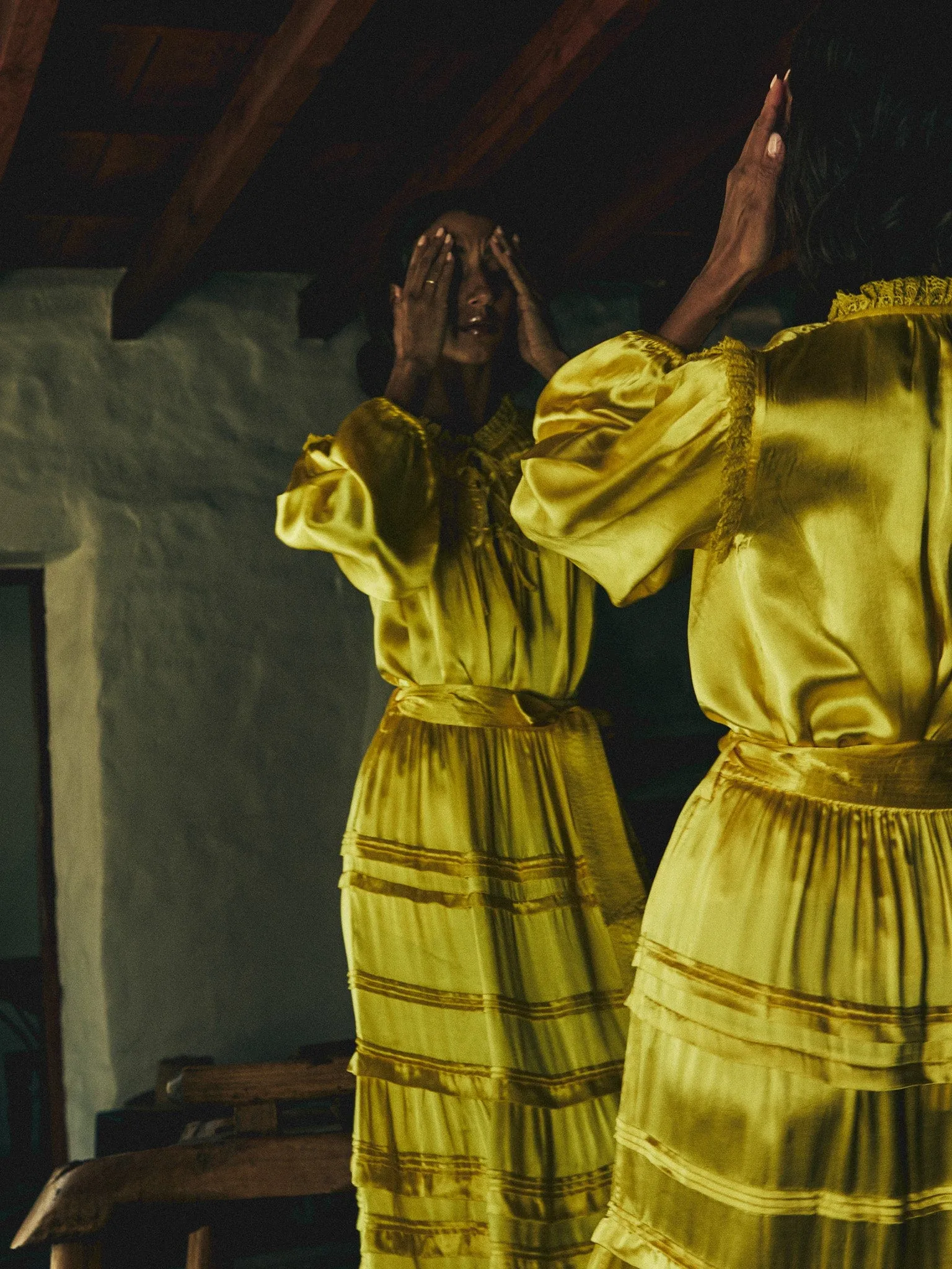 Kasia Skirt in Citron light texture Refined Edge