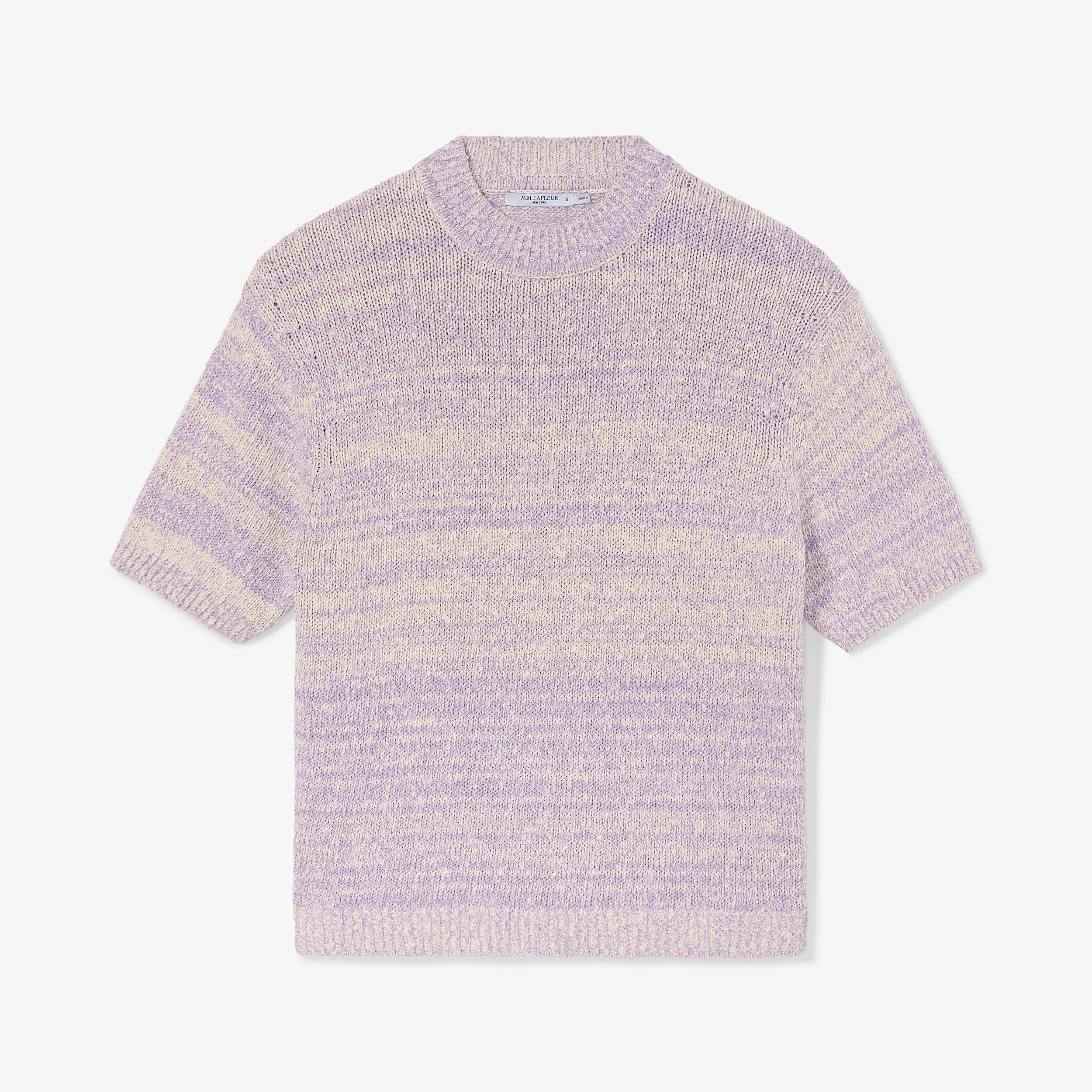 Hygroscopic Inner Layer Flexible Neckline Alexis Top - Knit Boucle :: Dusty Lavender