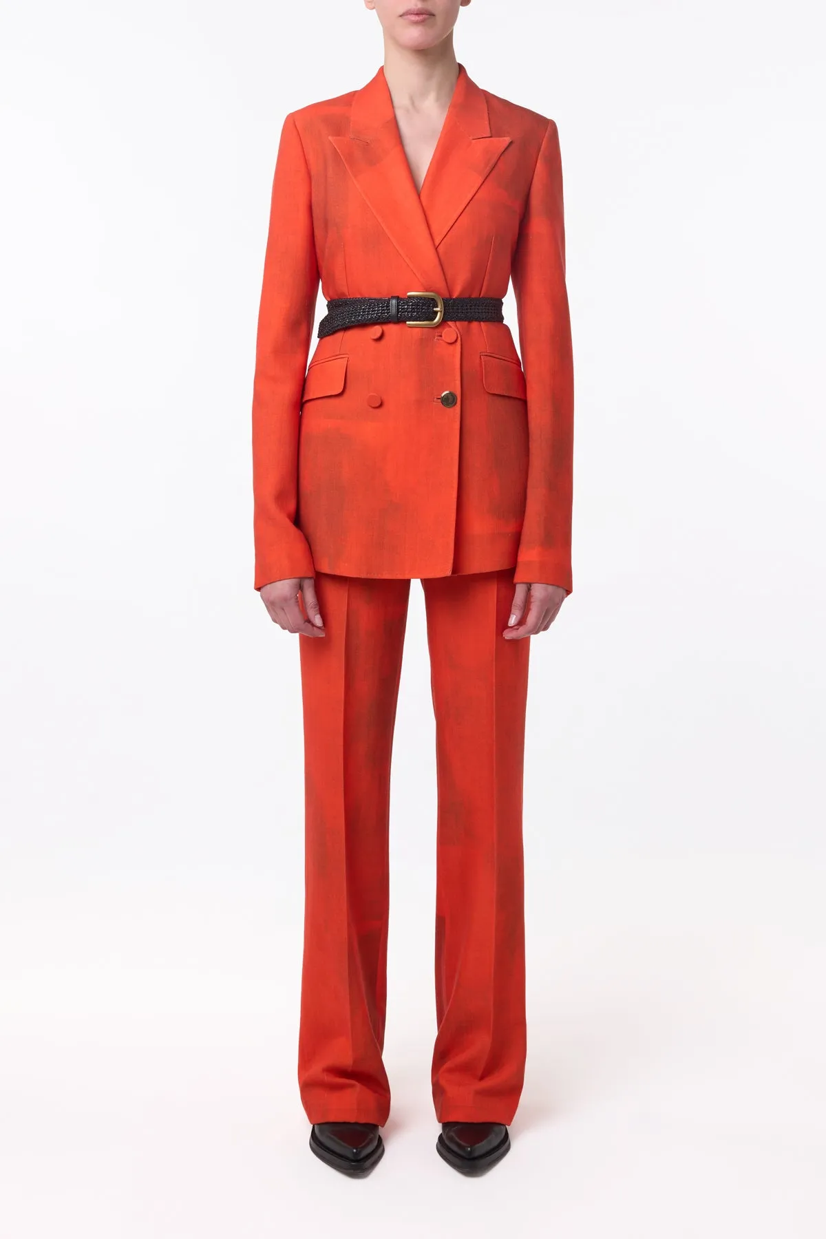 Vesta Flare Pant in Spice Virgin Wool LightweightLayeringSystem Reflective Safety Accents