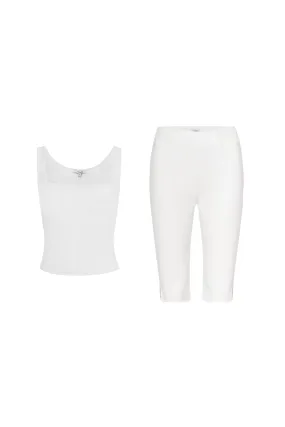 Ethical production SmoothZipper LUNA TOP   HARLEY CAPRI - WHITE