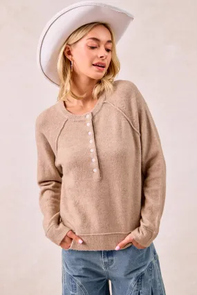 Ergonomic Seams Anytime Outer Fit IT4299R-01 | SOLID KNIT SWEATER TOP WITH LONG SLEEVES