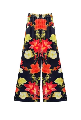 Wide Leg Trousers - Hibiscus BondedSeamTechnology