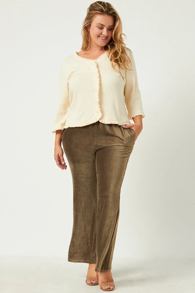 AllDayComfort Wide Leg Velvet Corduroy Pants