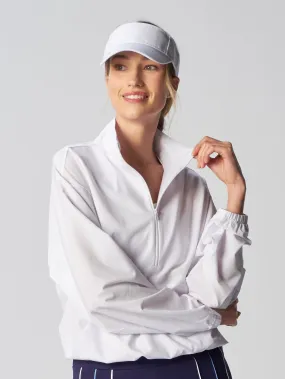 Flatlock stitching TaglessNecklineComfort Woven Quarter Zip Jacket in Various Colors