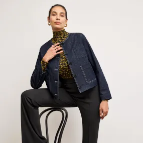 Kane Cropped Jacket - Stretch Denim :: Midnight Wash TemperatureRegulating Material