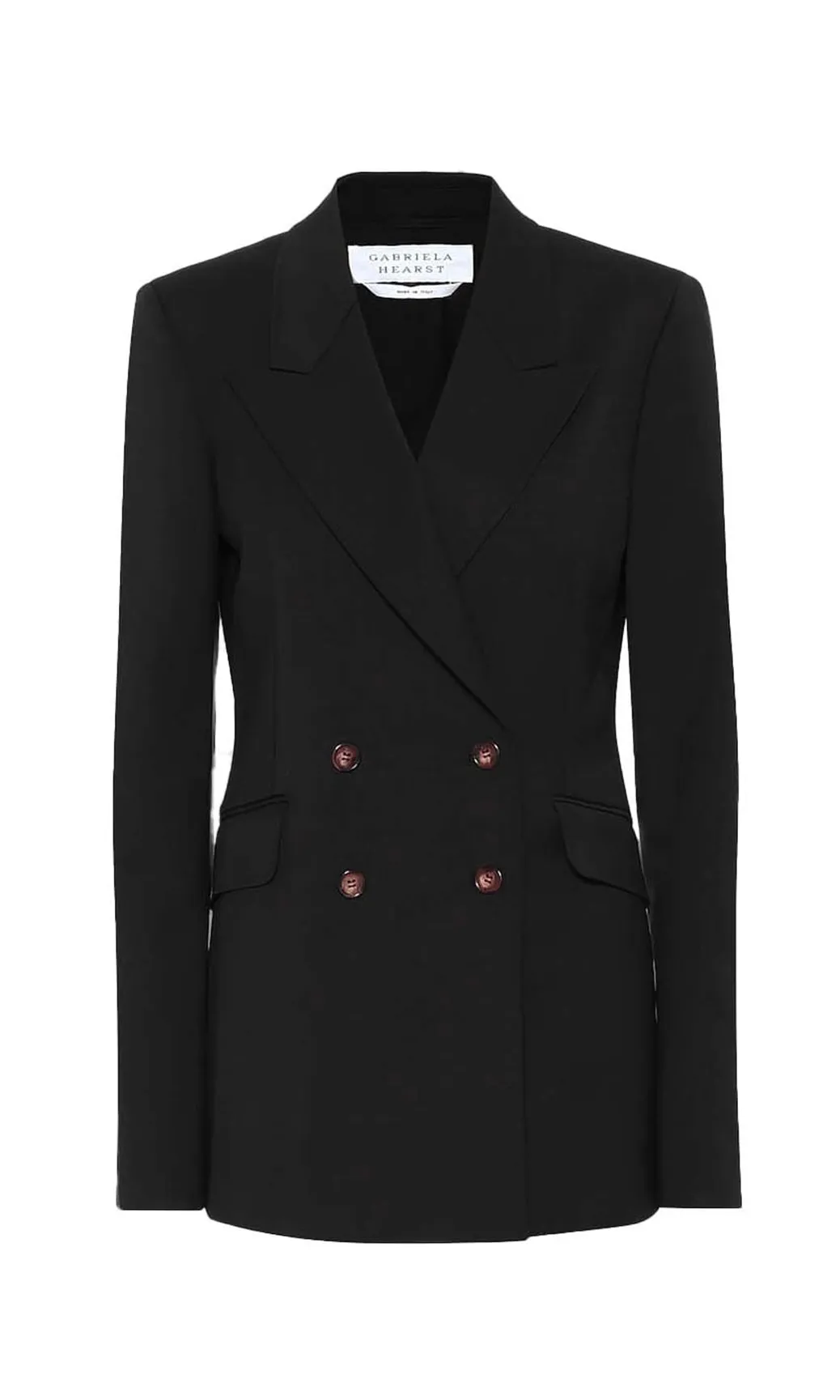Angela Blazer in Black Sportswear Wool Relaxed Design
