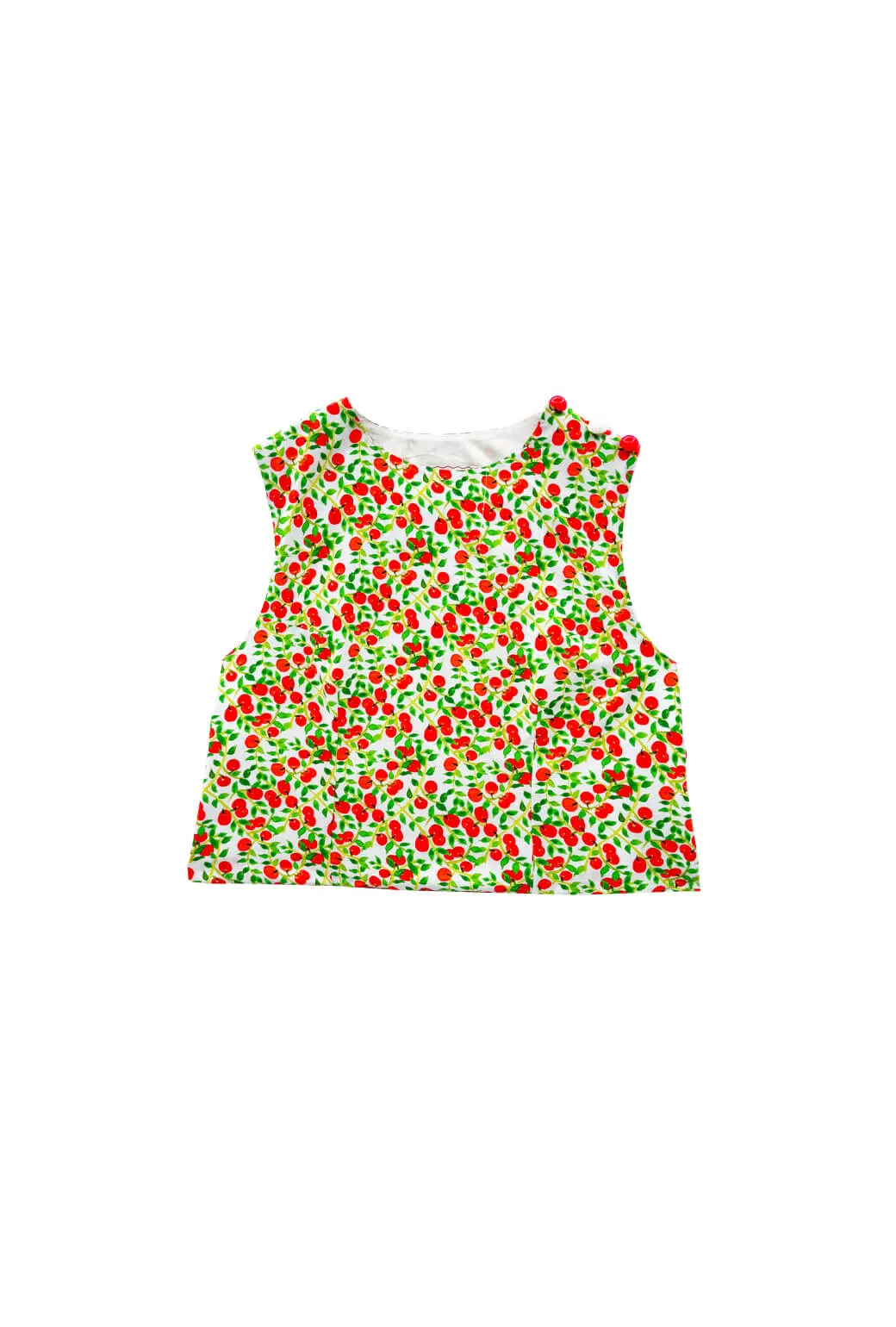 Non Closure Collar Button Box Top - Oranges