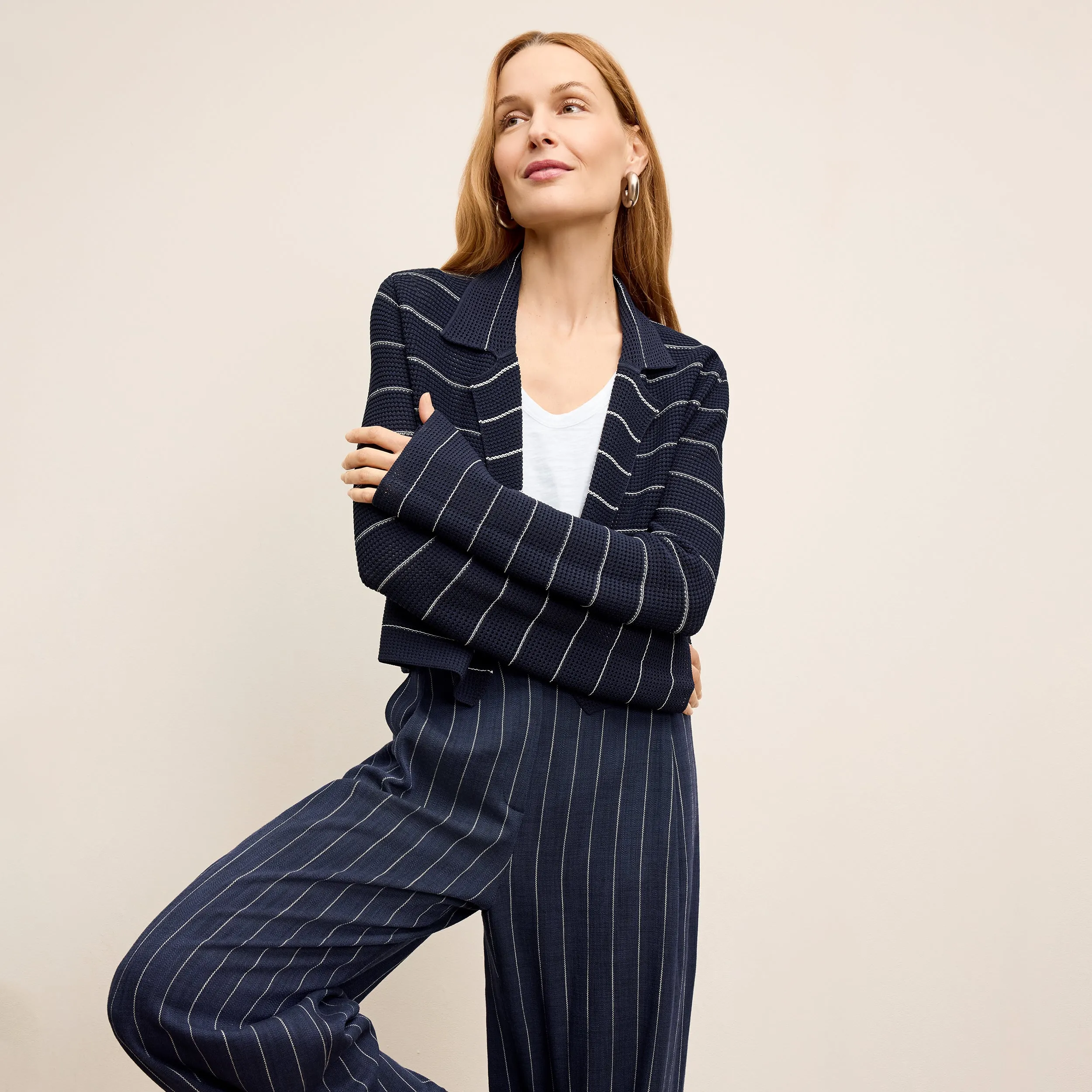 Embroidered Details Wyatt Tank - Organic Cotton Slub :: White