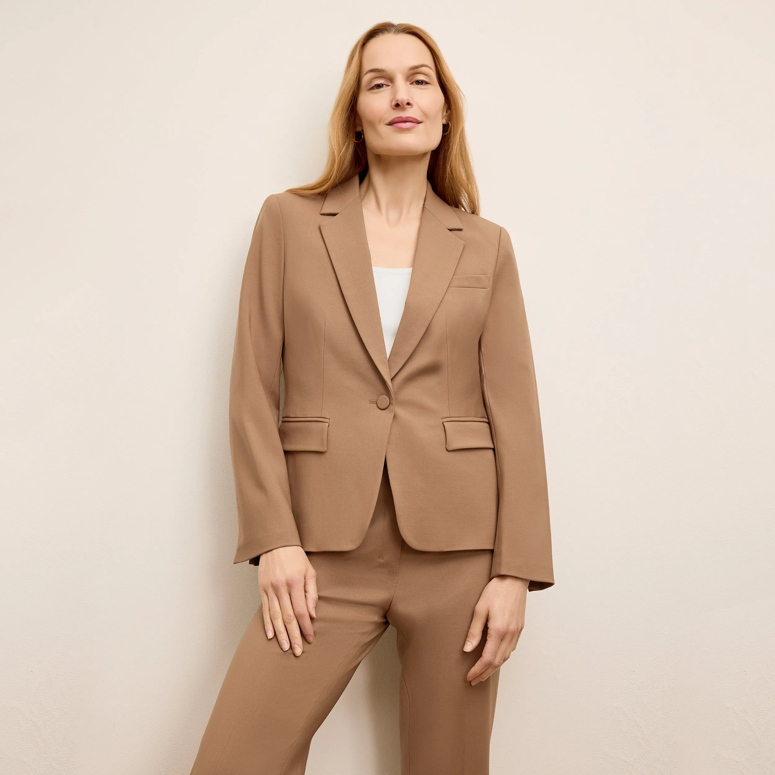 Yasmine Blazer - Wool Twill :: Saddle DroppedShoulder