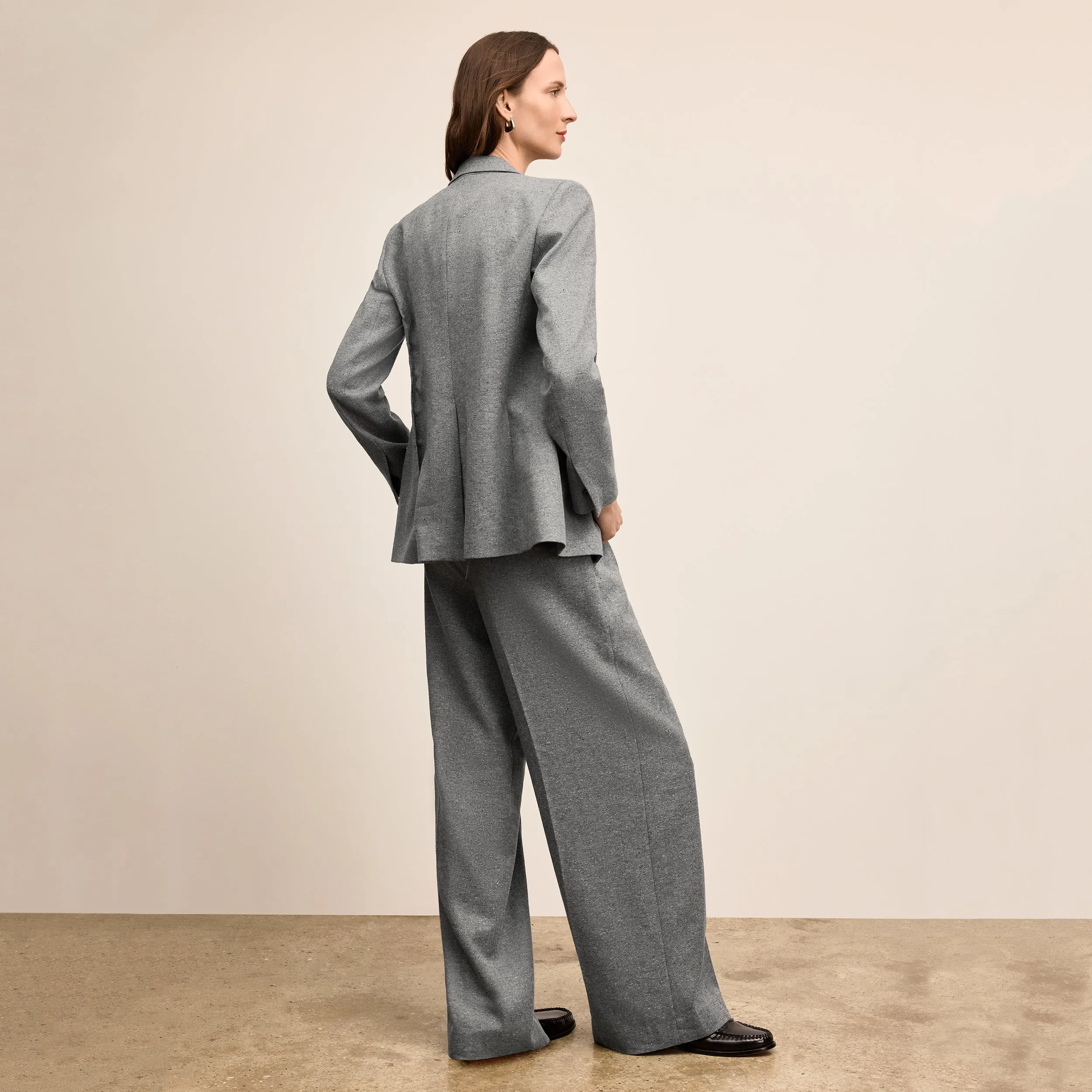 Hidden Storage Yiyan Classic Blazer - Heritage Tweed :: Gray Multi